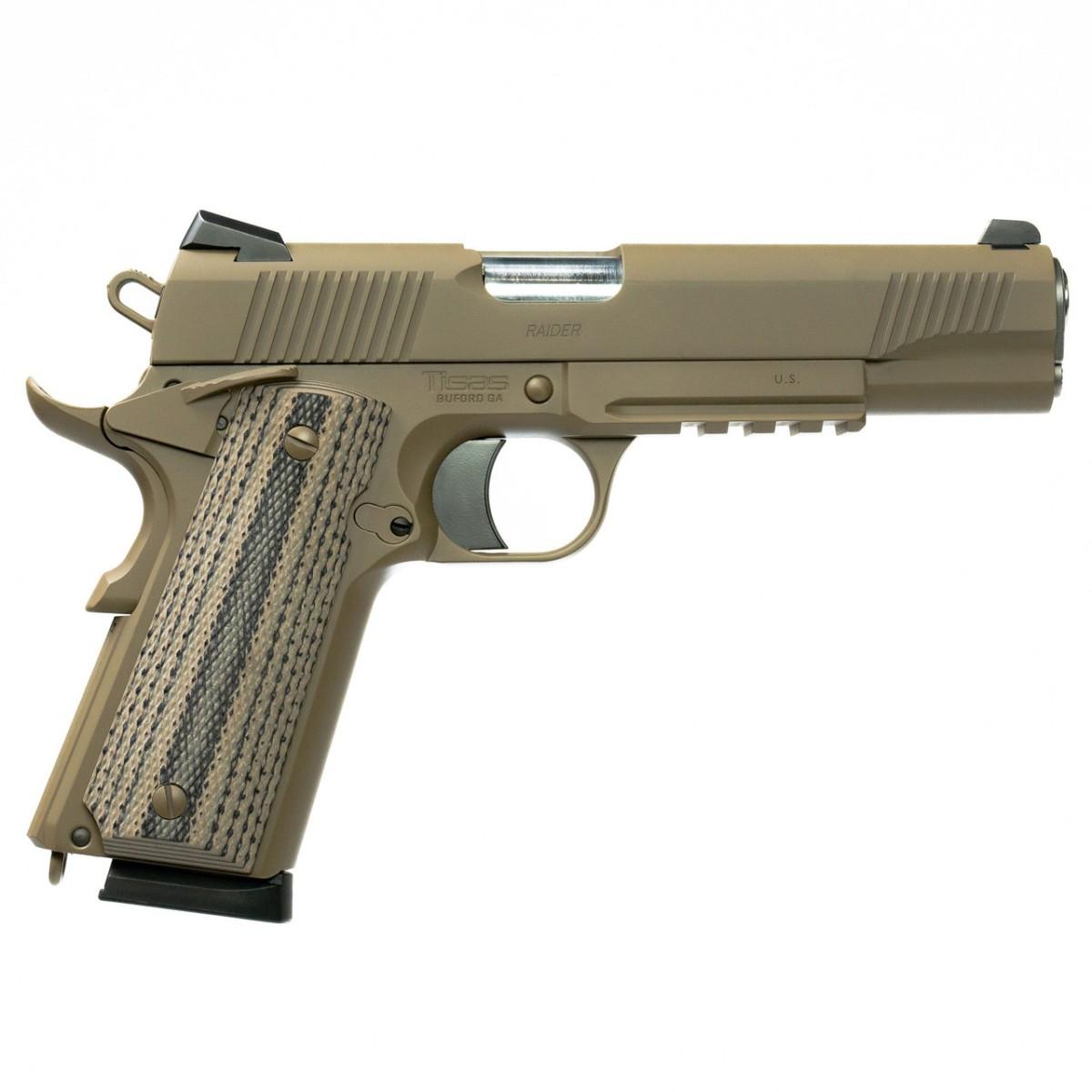 Tisas 1911 DUTY B9RDG RAIDER 9MM 9rd Magazine (2) 5" Barrel FDE Cerakote - Precision Shot Firearms