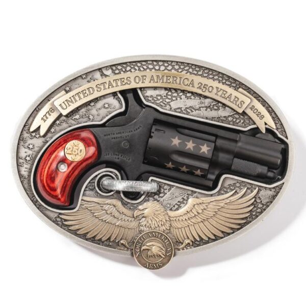 NAA America's 250th Anniversary Belt Buckle Gun .22 LR 5rd Capacity 1-1/8'' Barrel - Precision Shot Firearms