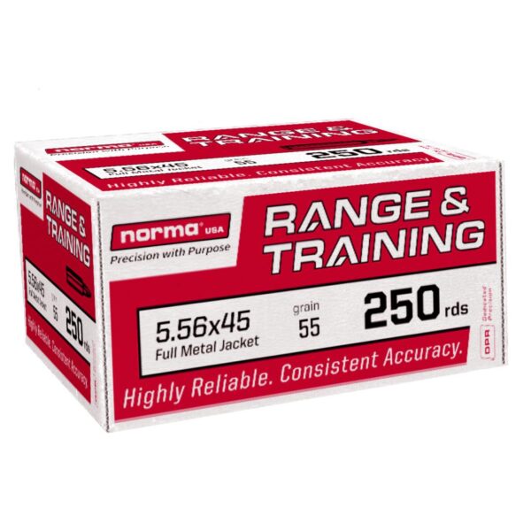 Norma Range & Training Rifle Ammunition 5.45x39 62gr FMJ 3150 fps 250/ct - Precision Shot Firearms