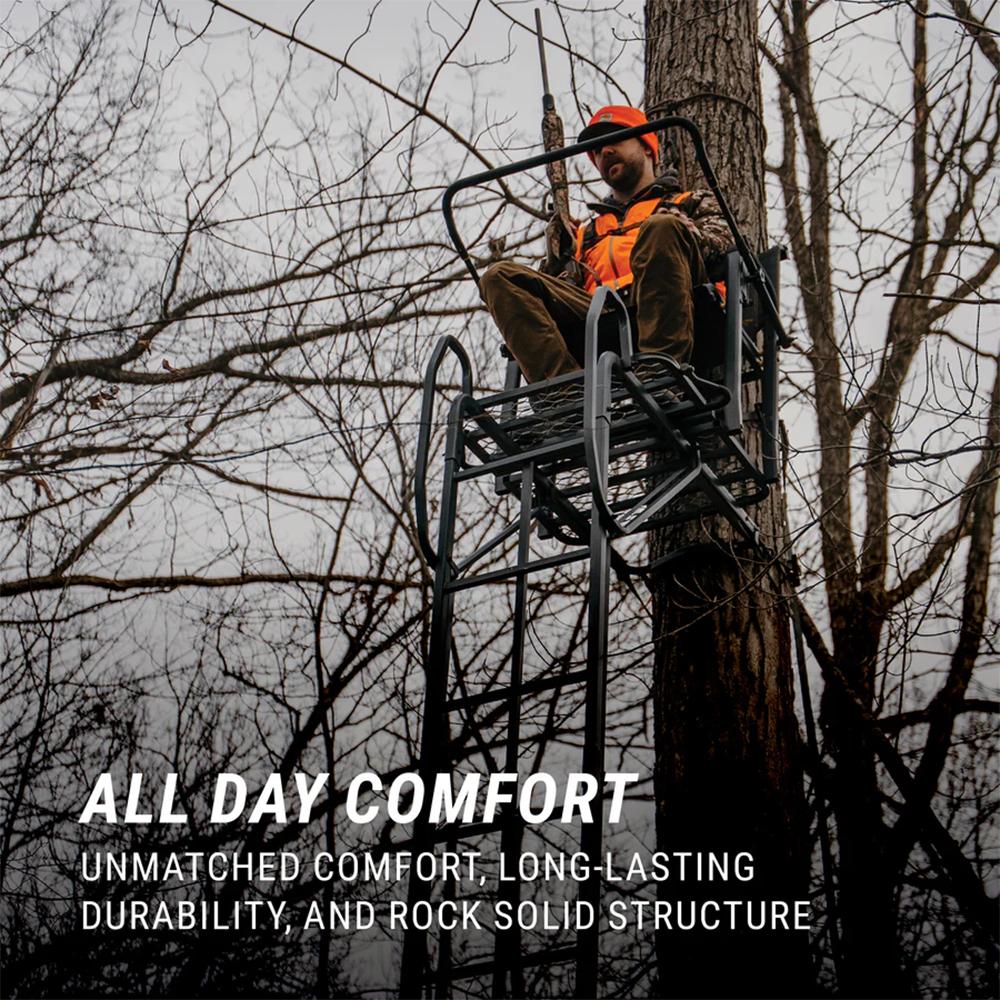 River's Edge Lockdown 1-Man Ladder Tree Stand 21ft Wide - Precision Shot Firearms