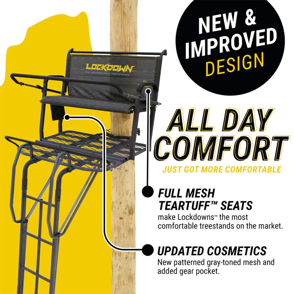 River's Edge Lockdown 2-Man Ladder Tree Stand 21ft Wide - Precision Shot Firearms