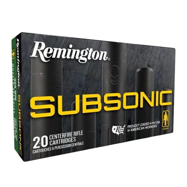 Remington Subsonic Rifle Ammunition 308 Win 190gr HP 1050 fps 20/ct - Precision Shot Firearms