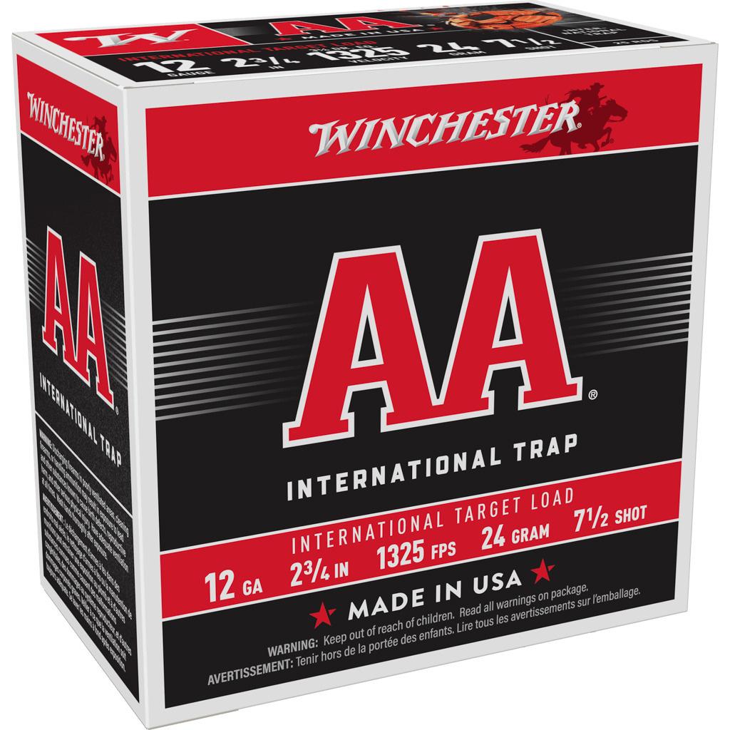 Winchester AA International Target Shotshells 12ga 2-3/4" 7/8oz 1325 fps #7.5 25/ct - Precision Shot Firearms