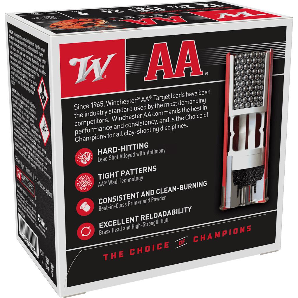 Winchester AA International Target Shotshells 12ga 2-3/4" 7/8oz 1325 fps #9 25/ct - Precision Shot Firearms