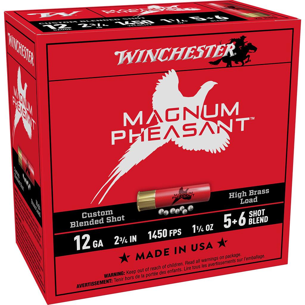 Winchester Magnum Pheasant Shotshells 12ga 2-3/4" 1-3/8oz 1450 fps #5&6 25/ct - Precision Shot Firearms