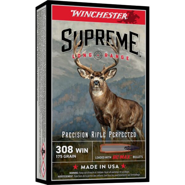 Winchester Supreme Long Range Rifle Ammunition .308 Win 175gr PT 2780 fps 20/ct - Precision Shot Firearms
