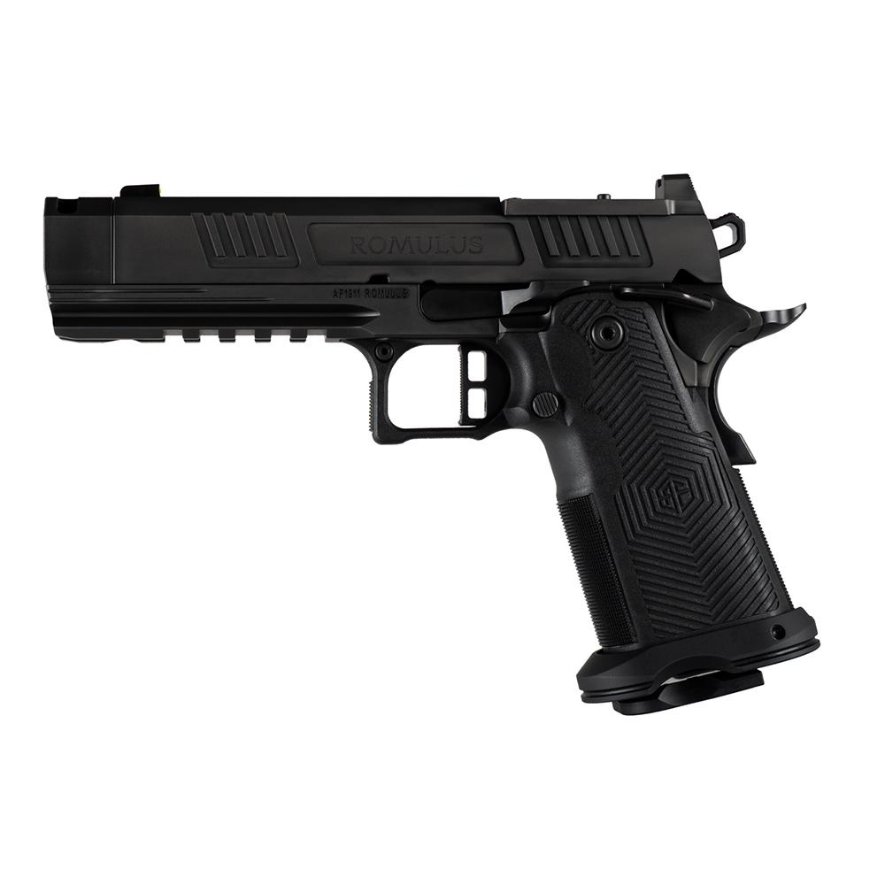 Alpha Foxtrot AF1911-Romulus Handgun 9mm Luger 20rd Magazines(5) 4.25" Compensated Threaded Barrel Black MOS Cut - Precision Shot Firearms