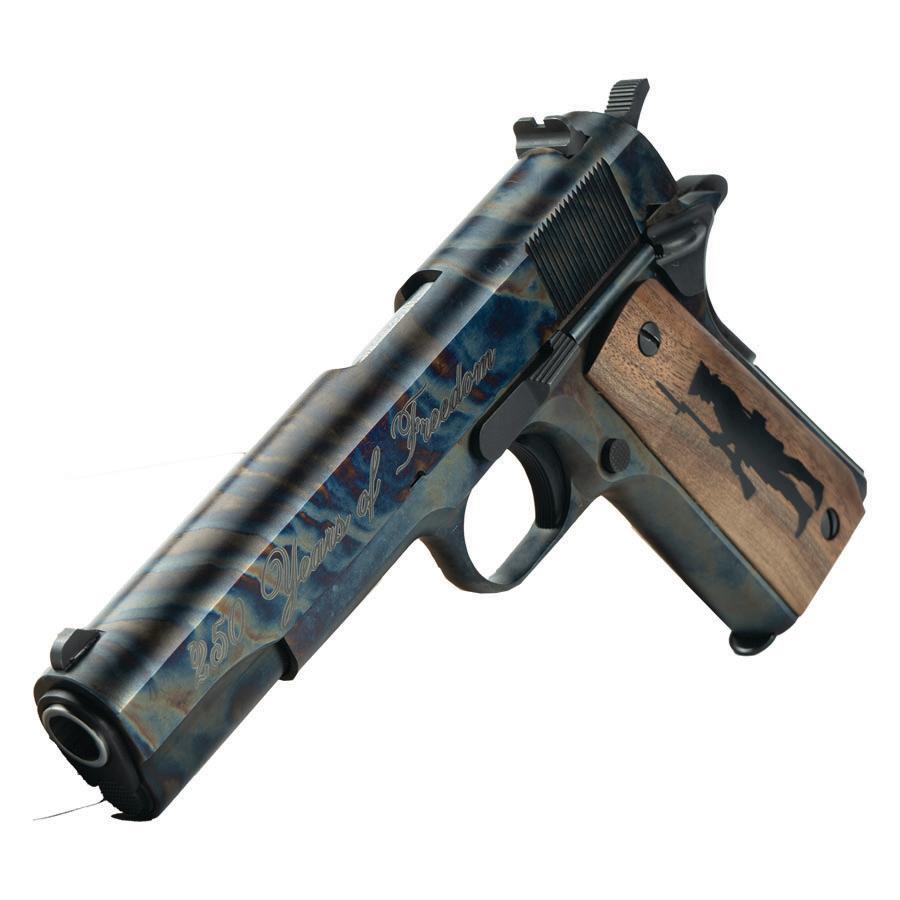 Colt 250 Years of Freedom 1911 Gov't Model Handgun .45 ACP 7rd Magazine 5" Barrel Case Hardened Limited 1/50 - Precision Shot Firearms