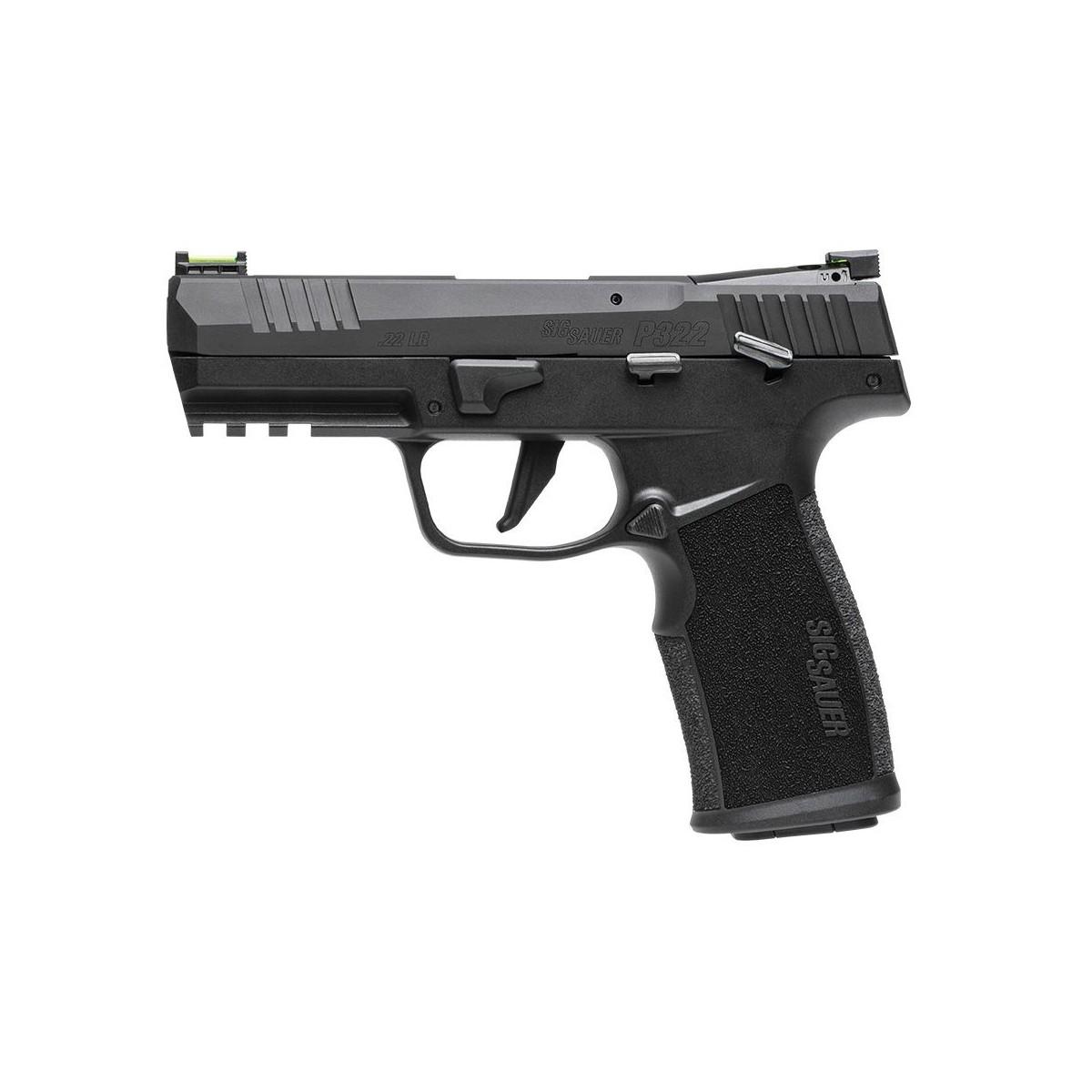 SIG P322 22LR 20RD (2) Magazines 4" Barrel Nitron Finish Adjustable Fiber Optic Sights & ROMEO RS - Precision Shot Firearms