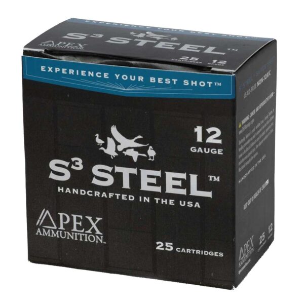 Apex Ammunition Waterfowl S3 Steel Shotshells 12ga 3" 1-1/4oz #3 1450 fps 25/ct - Precision Shot Firearms