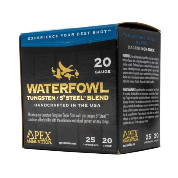Apex Ammunition Waterfowl TSS & Steel Shotshells 20ga 3" 1-1/8oz #7.5 & #4 25/ct - Precision Shot Firearms