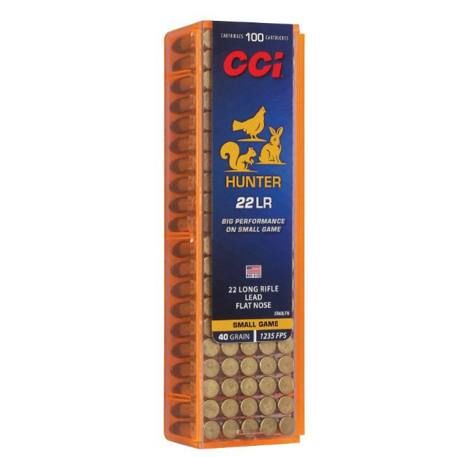 CCI Hunter Series Rimfire Ammunition .22 LR 40gr LFN 1235fps 100/ct - Precision Shot Firearms