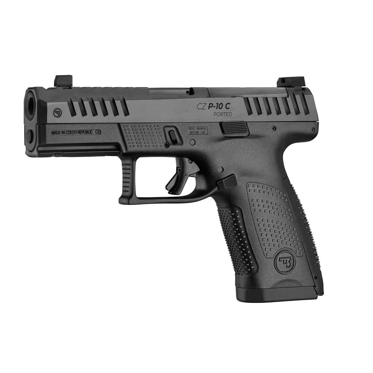 CZ P-10C Ported Handgun 9mm Luger 10rd Magazines(2) 4" Ported Barrel Optic Ready - Precision Shot Firearms