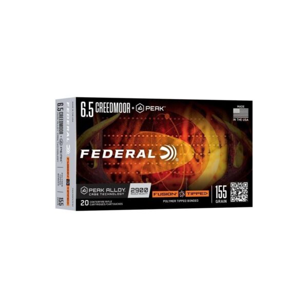 Federal Fusion Rifle Ammunition 6.5 Creedmoor +Peak 155gr PT 2900 fps 20/ct - Precision Shot Firearms