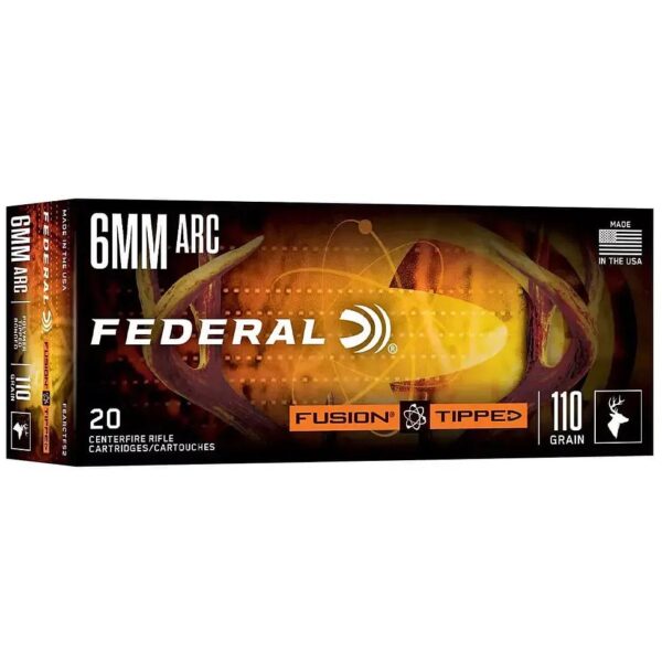 Federal Fusion Tipped Rifle Ammunition 6mm ARC 110gr PT 2600fps 20/ct - Precision Shot Firearms