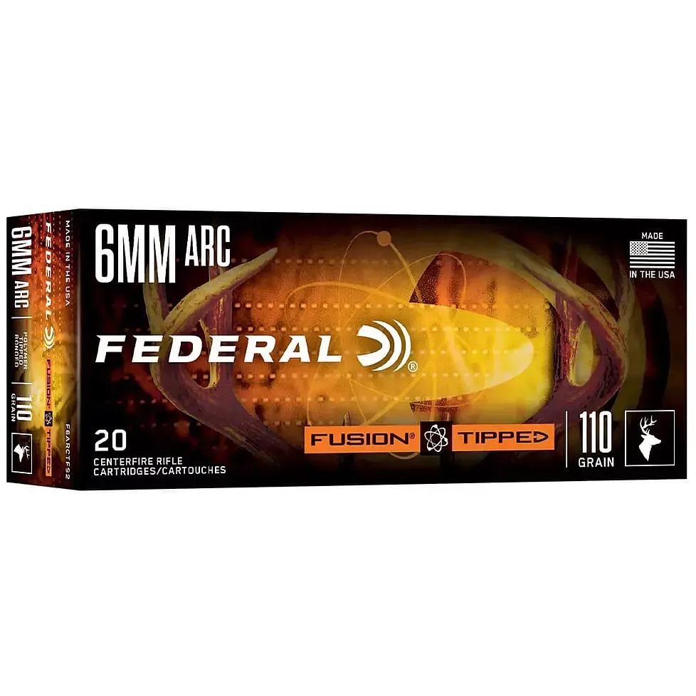 Federal Fusion Tipped Rifle Ammunition 6mm ARC 110gr PT 2600fps 20/ct - Precision Shot Firearms