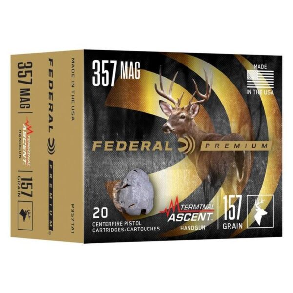 Federal Terminal Ascent Handgun 357 Mag 157gr JHP 1410fps 20/ct - Precision Shot Firearms
