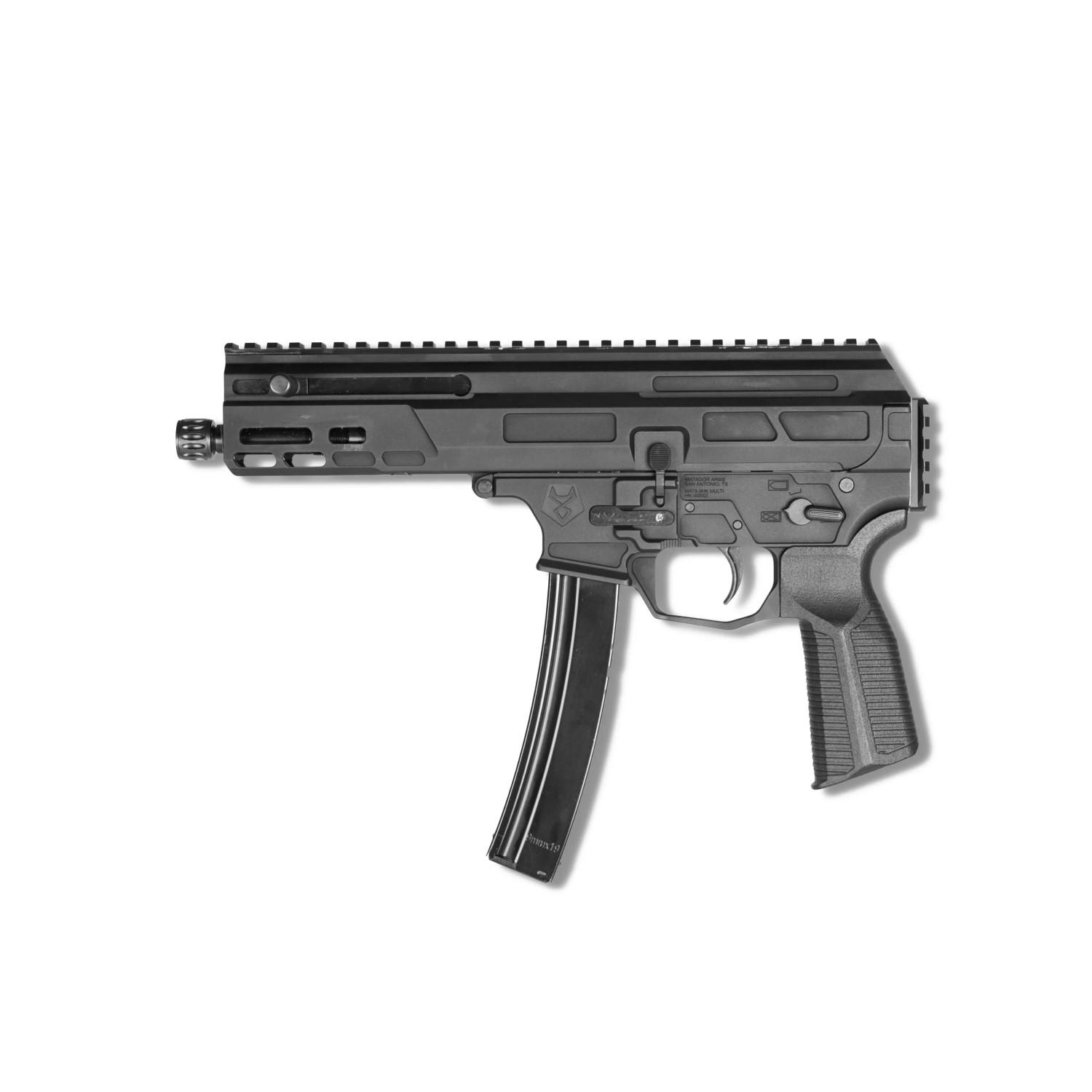 Matador Arms MAT-9K Roller Pistol 9mm Luger 30rd Magazine 5.5 Barrel H&K Magazine Compatible Black - Precision Shot Firearms