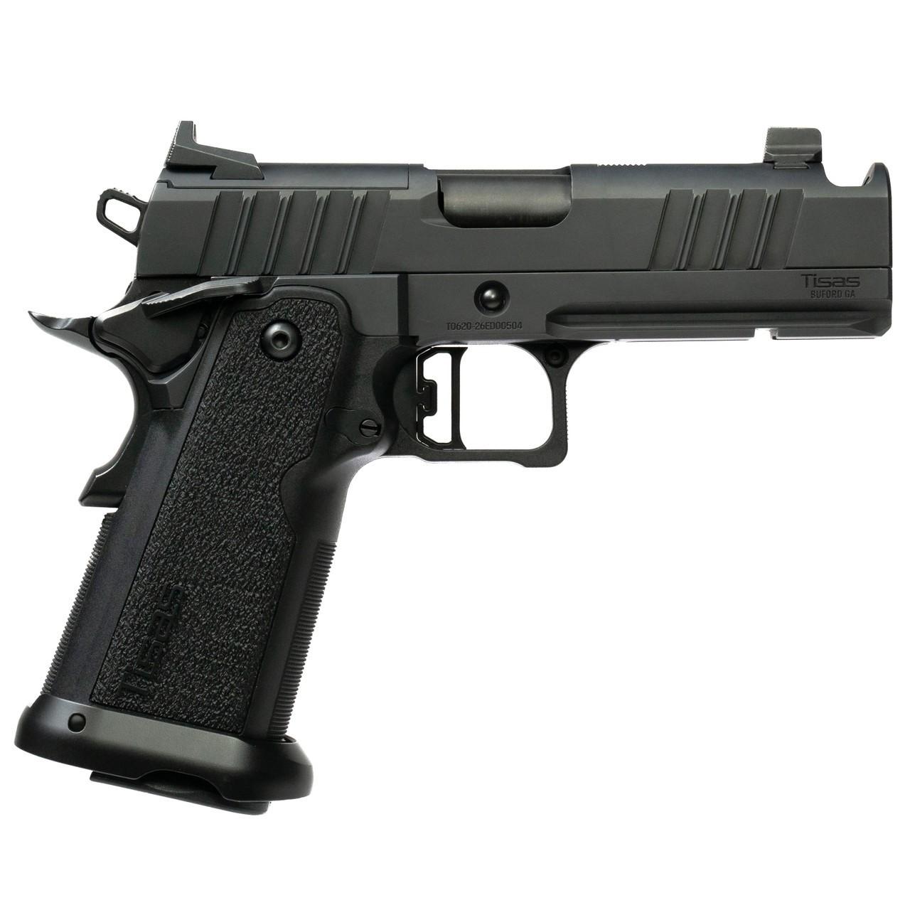 Tisas 1911 Carry DS Comp 9mm 17rd Magazines(2) 4.25'' Barrel QPQ Finish - Precision Shot Firearms