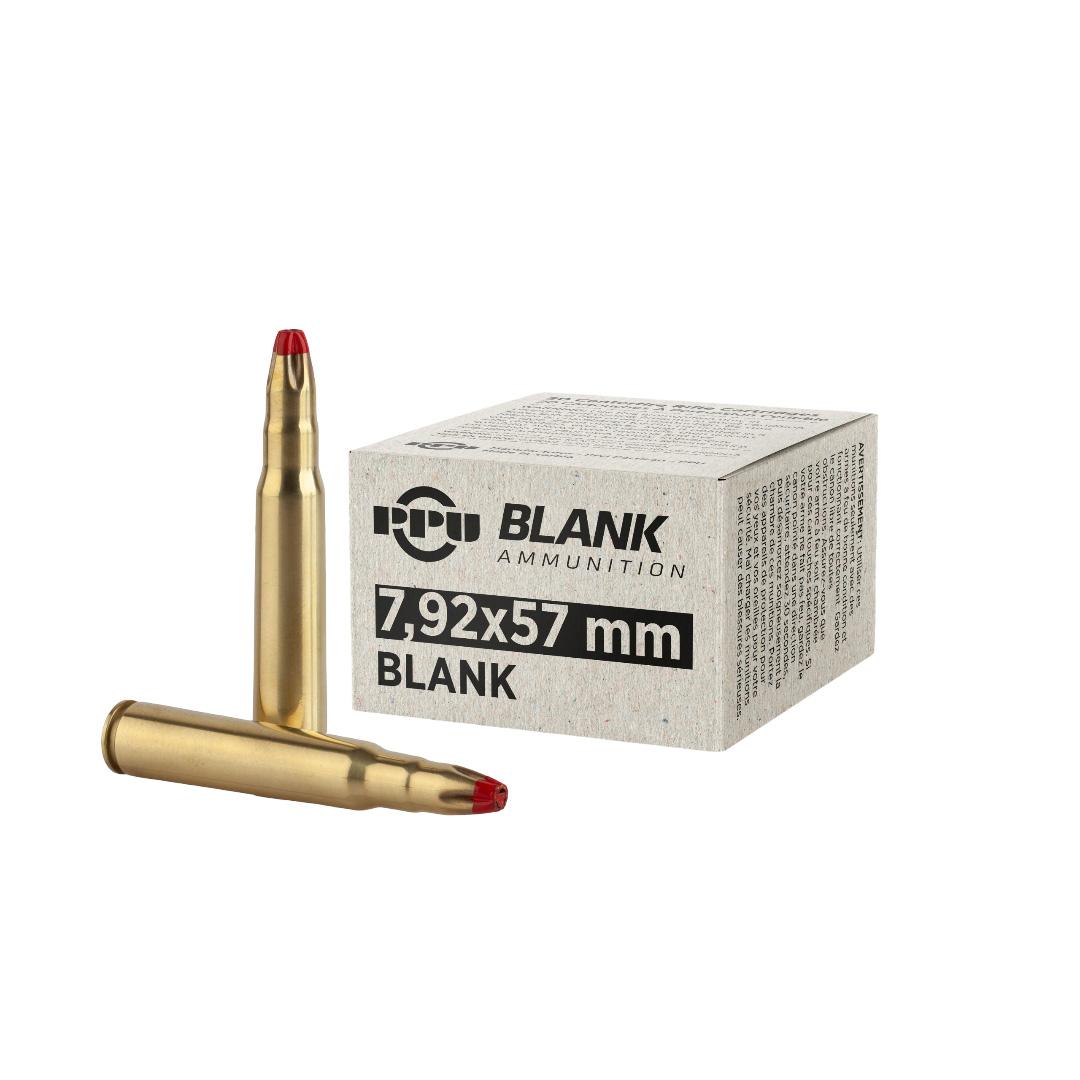 PPU Blank Rifle Ammunition 7.9X57 (8mm Mauser) Blanks 20/ct - Precision Shot Firearms
