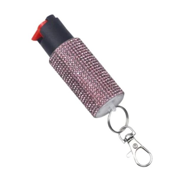 Personal Security Products Studded Key Ring Pepper Spray 1/2 oz Pink - Precision Shot Firearms