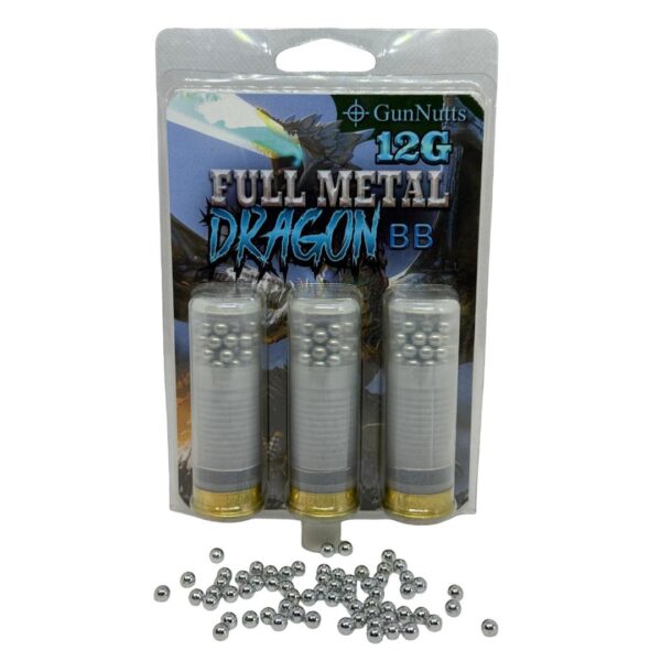 GunNutts Full Metal Dragon BB With Dragon's Breath Shotshell Ammunition 12ga 2-3/4" BB 3/ct - Precision Shot Firearms