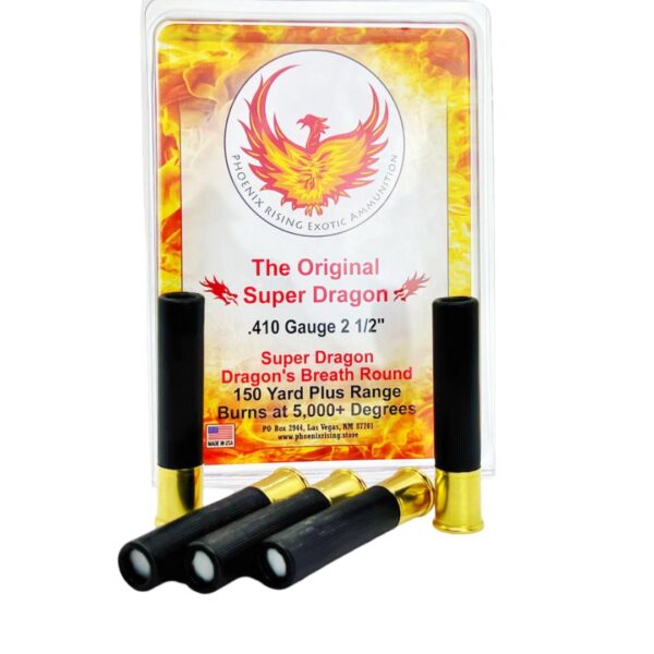Phoenix Rising Super Dragon Dragon's Breath Shotshell 410ga 2-1/2" 150yd 5/ct - Precision Shot Firearms