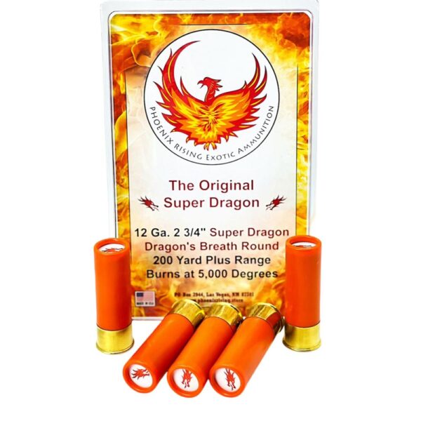 Phoenix Rising Super Dragon Dragon's Breath Shotshell 12 ga 2-3/4" 200yd 5/ct - Precision Shot Firearms