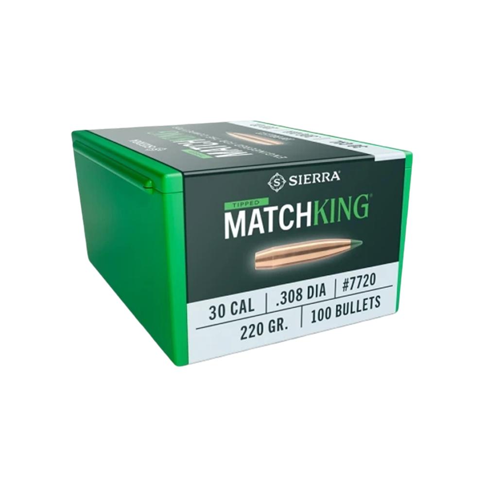 Sierra Tipped MatchKing Rifle Bullets 30 Cal 220 gr TMK 100/ct - Precision Shot Firearms