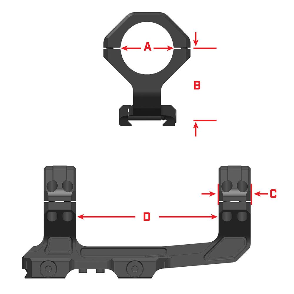 Warne Max Lite MSR Scope Mount 30mm MSR Ideal Black - Precision Shot Firearms