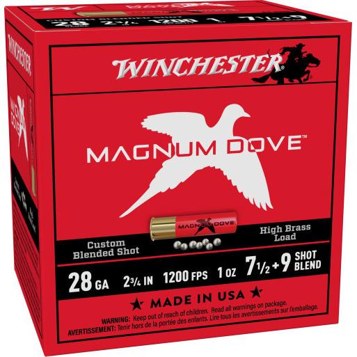 Winchester Magnum Dove Shotshell 28ga 2-3/4" 1oz 1200 fps #5&9 25/ct - Precision Shot Firearms