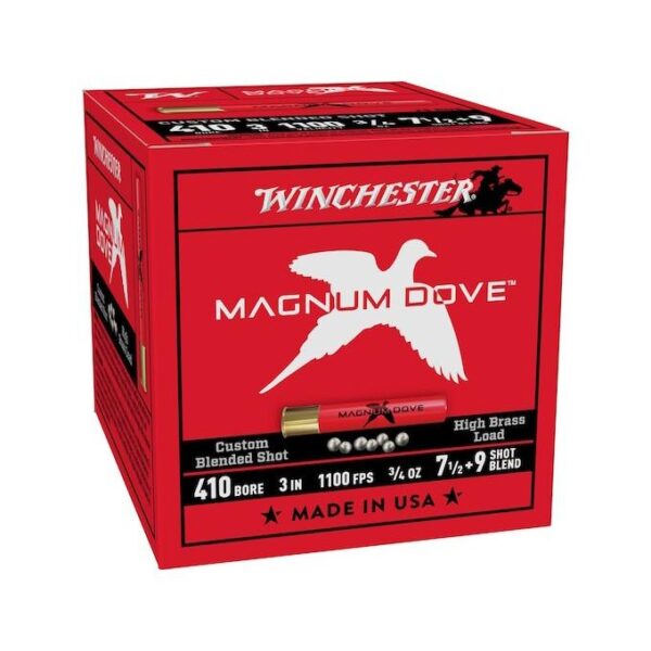 Winchester Magnum Dove Shotshell 410ga 3" 3/4oz 1100 fps #7.5&9 25/ct - Precision Shot Firearms