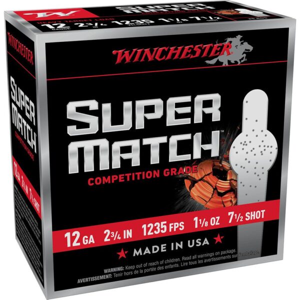 Winchester Super Match Shotshells 12ga 2¾" 1-1/8oz 1235 fps #7.5 25/ct - Precision Shot Firearms