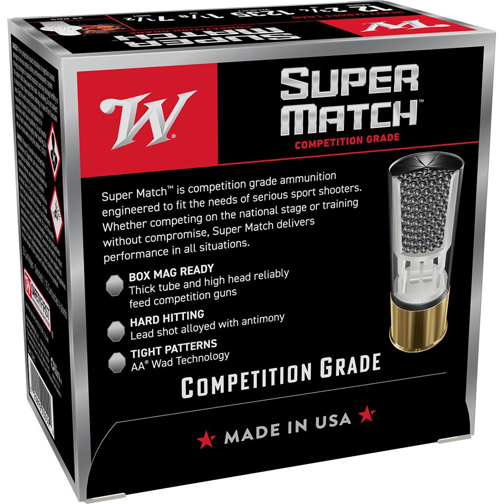 Winchester Super Match Shotshells 12ga 2¾" 1-1/8oz 1235 fps #7.5 25/ct - Precision Shot Firearms