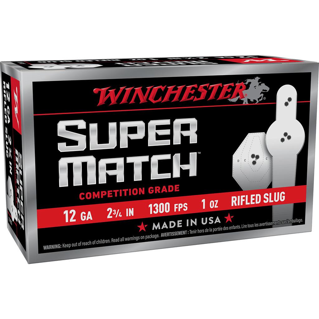 Winchester Super Match Shotshells 12ga 2-3/4" 1oz 1300fps Slug 10/ct - Precision Shot Firearms