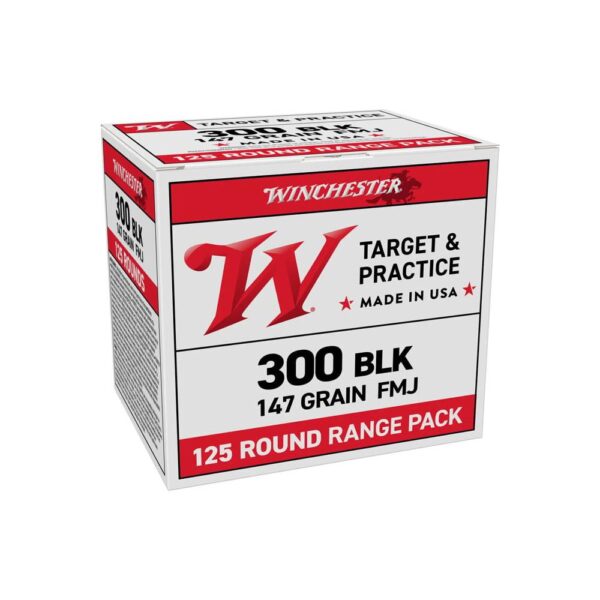 Winchester USA Rifle Ammunition .300 AAC Blackout 147gr FMJ 125/ct - Precision Shot Firearms