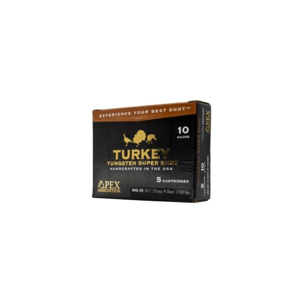 Apex Ammunition Turkey TSS Shotshells 10ga 3.5'' 2-1/2oz 1100fps #9 5/ct - Precision Shot Firearms
