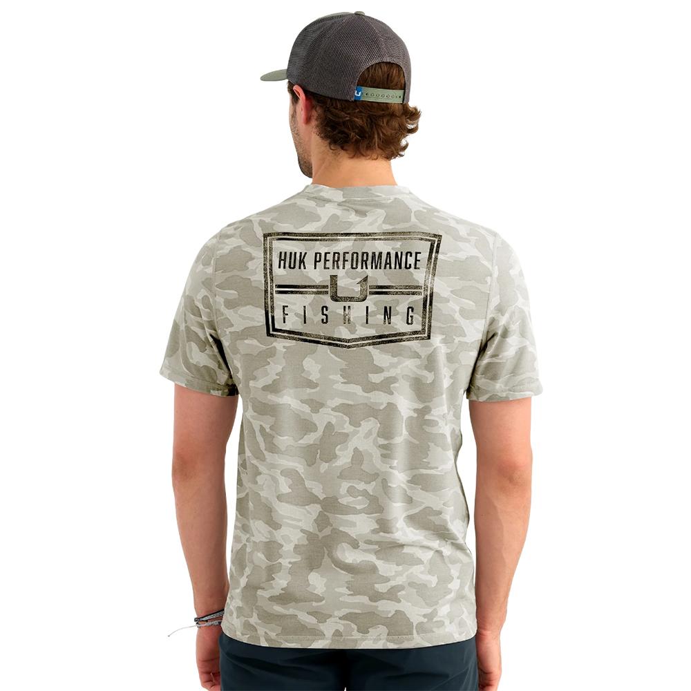 Huk Drift Performance Short Sleeve Shirt Seagull Camo M - Precision Shot Firearms