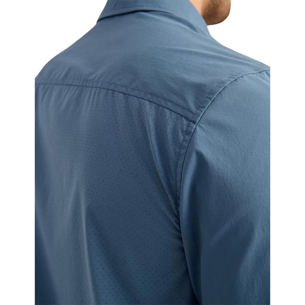 Huk Icon Short Sleeve Button Down Shirt Stormy Blue M - Precision Shot Firearms