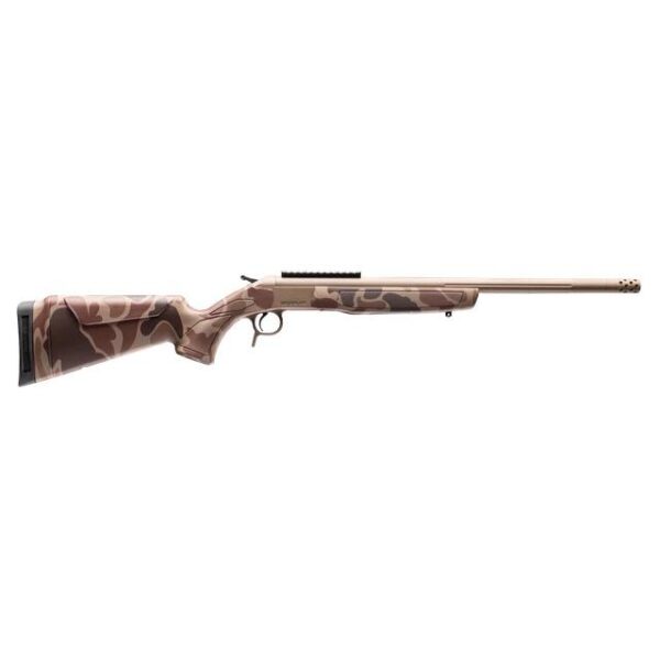 CVA Scout Single Shot 350 Legend 20" Threaded FDE Barrel Duck Camo Stock - Precision Shot Firearms