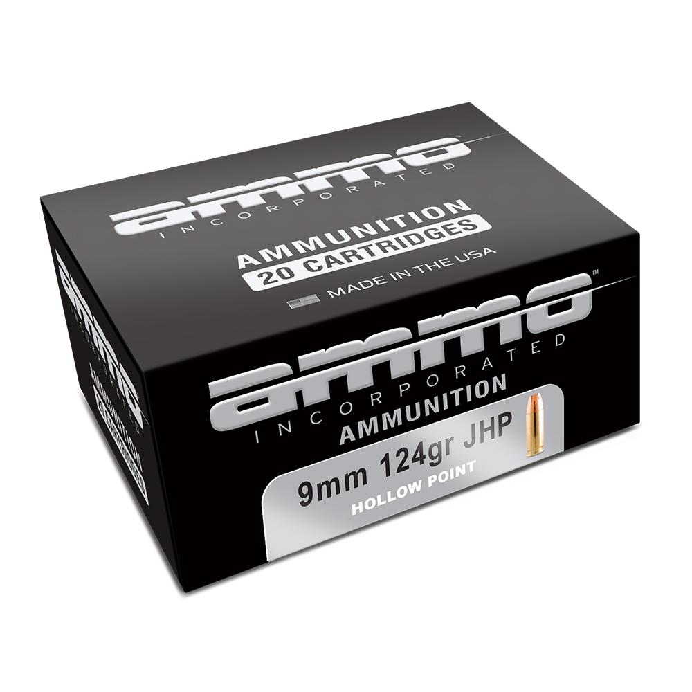 Ammo Inc Signature Handgun Ammunition 9mm Luger 124gr JHP 1017 fps 20/ct - Precision Shot Firearms