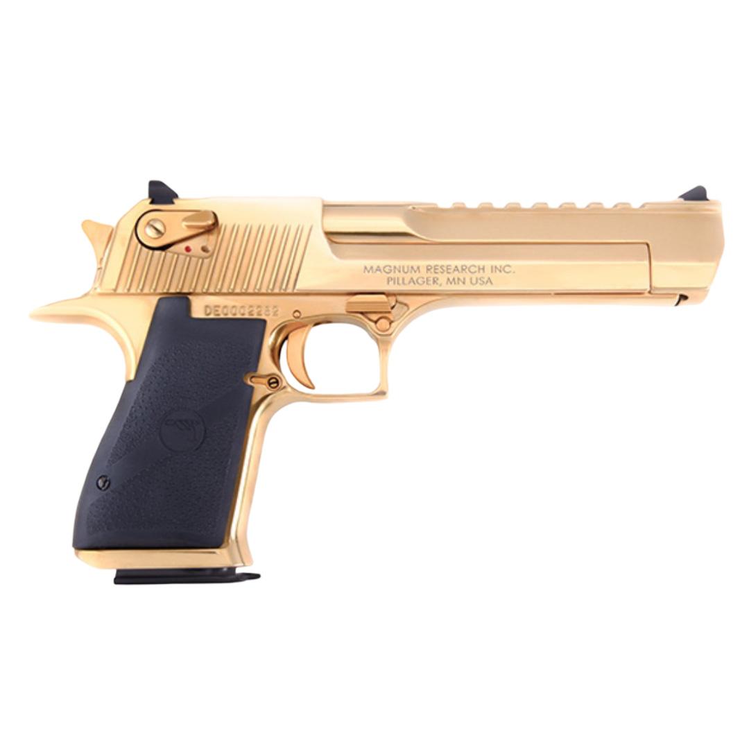 Magnum Research Desert Eagle Mark XIX Handgun .50 AE 7rd Magazines 6" Barrel Gold Zirconium Nitride Finish - Blemished - Precision Shot Firearms