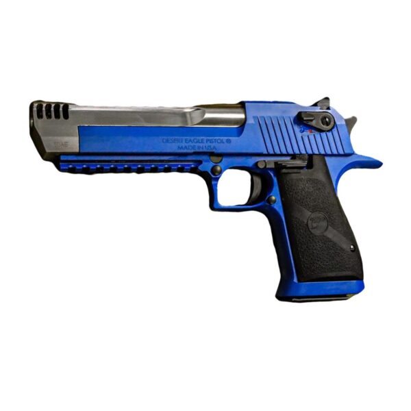 Magnum Research NRA Blue Desert Eagle Mark XIX Handgun .50 AE 7rd 6" Barrel Hogue Grip Black Accents - Precision Shot Firearms