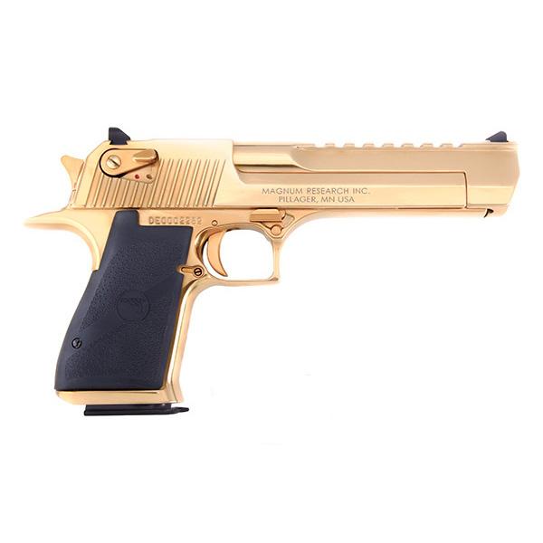 Magnum Research Desert Eagle Handgun .50 AE 7rd Magazine 6" Barrel Gold Zironium Nitride Black Grips - BLEMISHED - Precision Shot Firearms