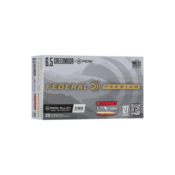 Federal LRX Rifle Ammunition 6.5 Creedmoor +Peak 127gr PT 3100 fps 20/ct - Precision Shot Firearms
