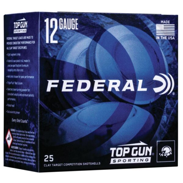 Federal Top Gun Sporting Shotshells 12 ga 2-3/4" 1 oz 1250 fps #7.5 250/ct CASE - Precision Shot Firearms