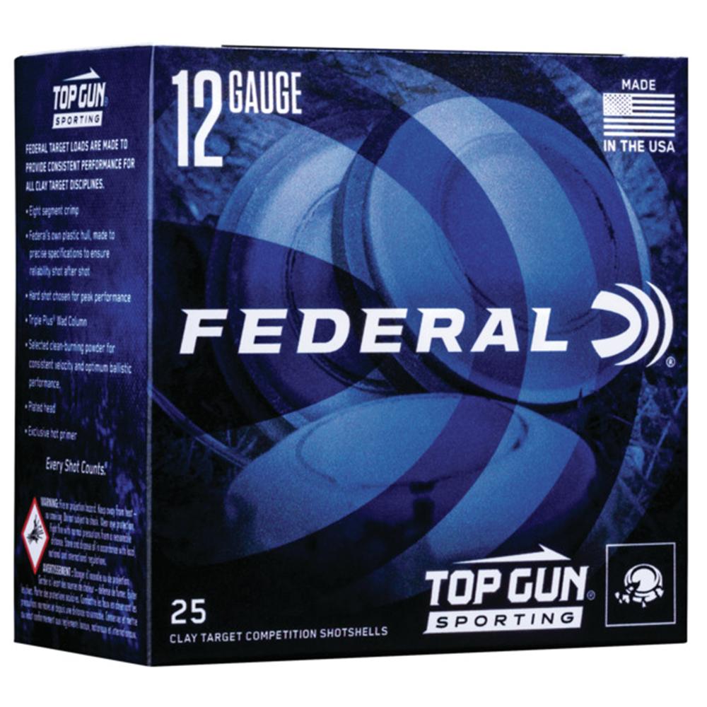 Federal Top Gun Sporting Shotshells 12 ga 2-3/4" 1 oz 1250 fps #7.5 250/ct CASE - Precision Shot Firearms