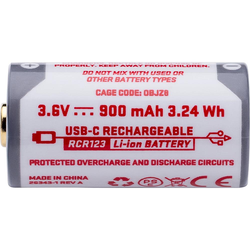 Surefire Lithium-Ion Rechargeable USB-C 123A Battery 3.6V - Precision Shot Firearms