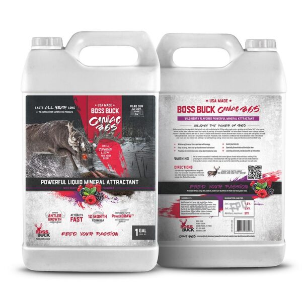 Boss Buck Caniac 365 Wild Berry Liquid Attractant 1 Gal - Precision Shot Firearms