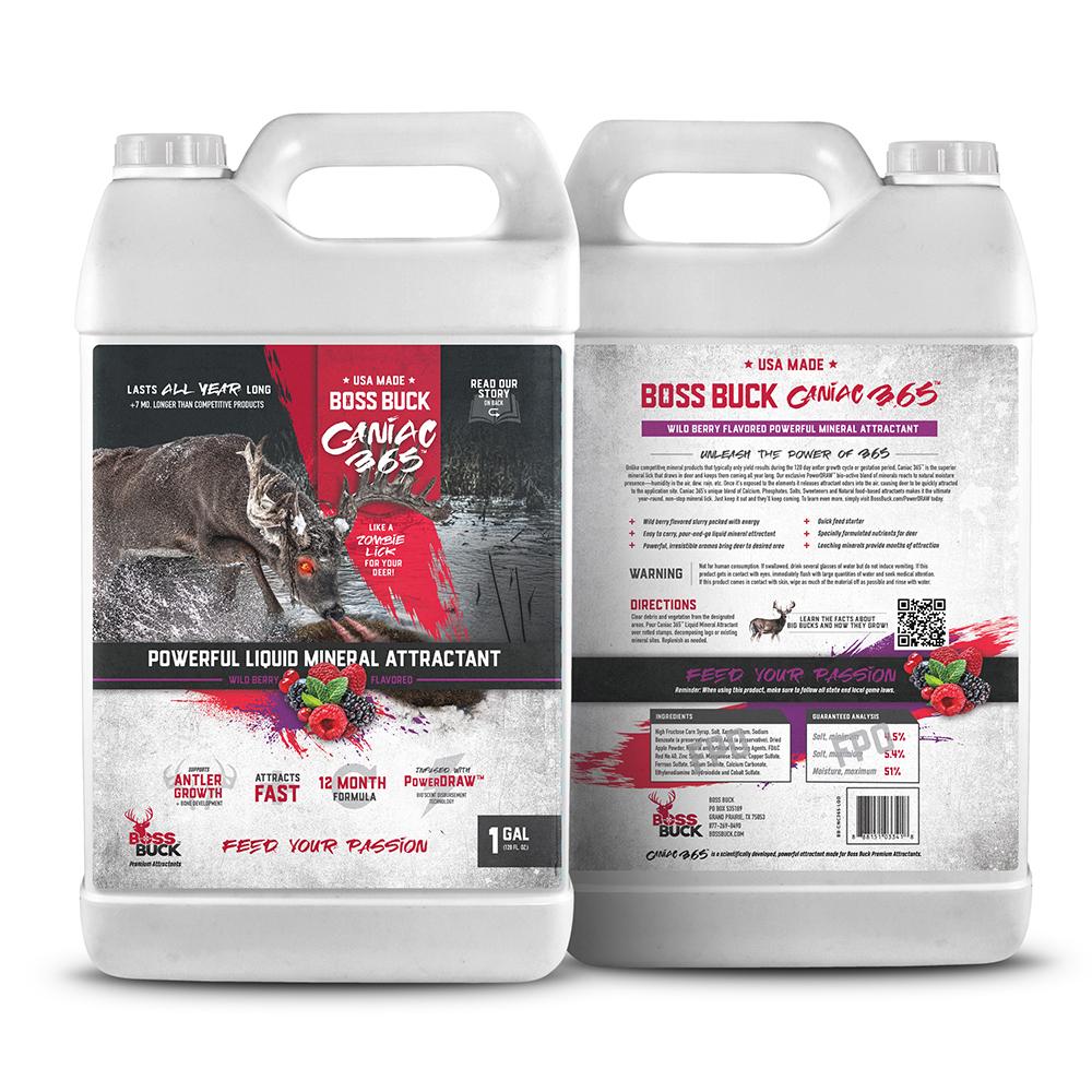 Boss Buck Caniac 365 Wild Berry Liquid Attractant 1 Gal - Precision Shot Firearms